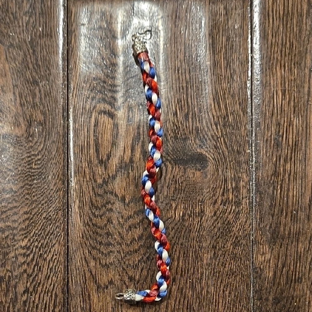KYCH Red, White, and Blue Braided Bracelet - Picture 1 of 2
